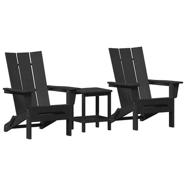 vidaXL Gartenstuhl 3 pcs Schwarz 80,5 x 74,5 x 92 cm Polyethylen