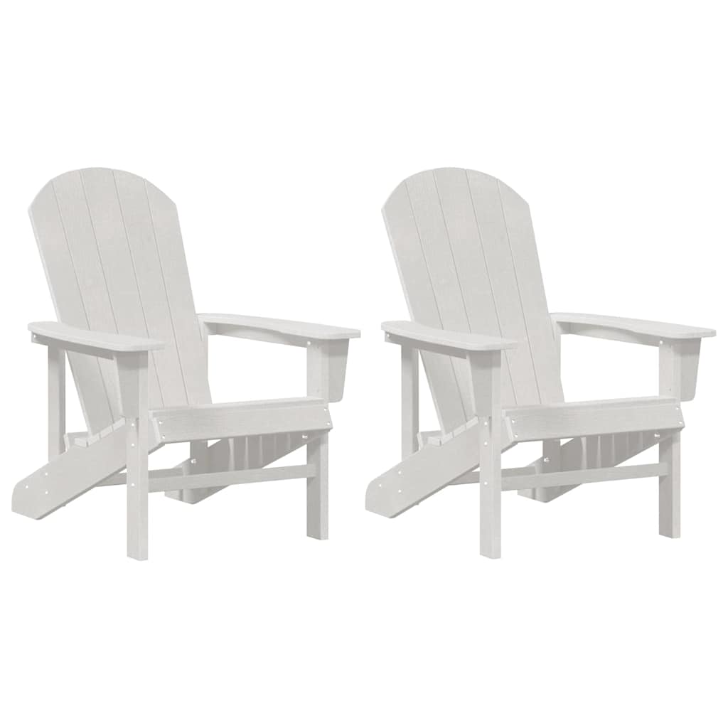 Gartenstuhl 2 pcs Weiß 82 x 74 x 92 cm Polyethylen