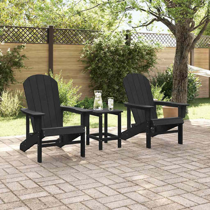 vidaXL Garten Lounge Möbel 2 pcs Schwarz 74 x 82 x 90cm Polyethylen