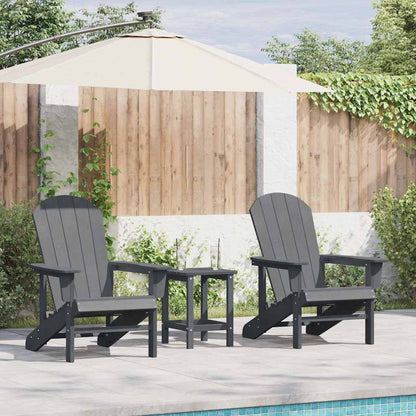 vidaXL Garten Lounge Möbel 3 pcs Hellgrau 38 x 38 x 46cm Polyethylen