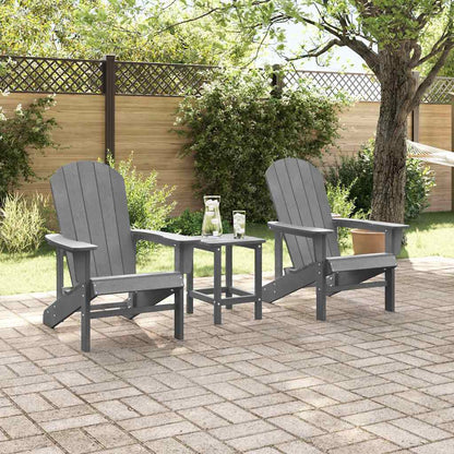 vidaXL Garten Lounge Möbel 3 pcs Hellgrau 38 x 38 x 46cm Polyethylen