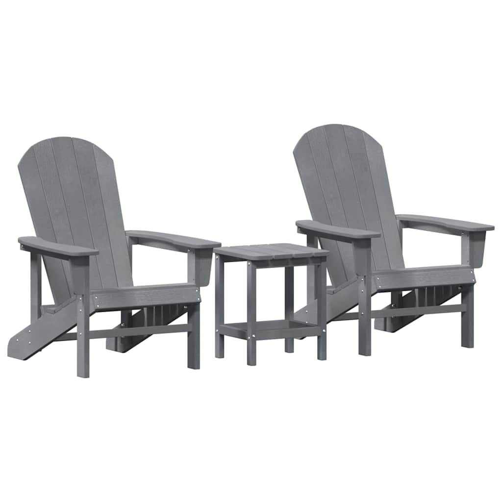 vidaXL Garten Lounge Möbel 3 pcs Hellgrau 38 x 38 x 46cm Polyethylen