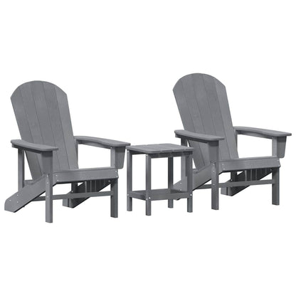 vidaXL Garten Lounge Möbel 3 pcs Hellgrau 38 x 38 x 46cm Polyethylen