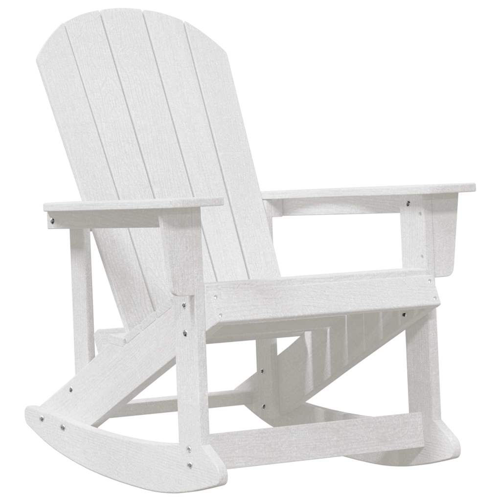 vidaXL Fauteuils à bascule Adirondack 2 pcs Blanc PEHD