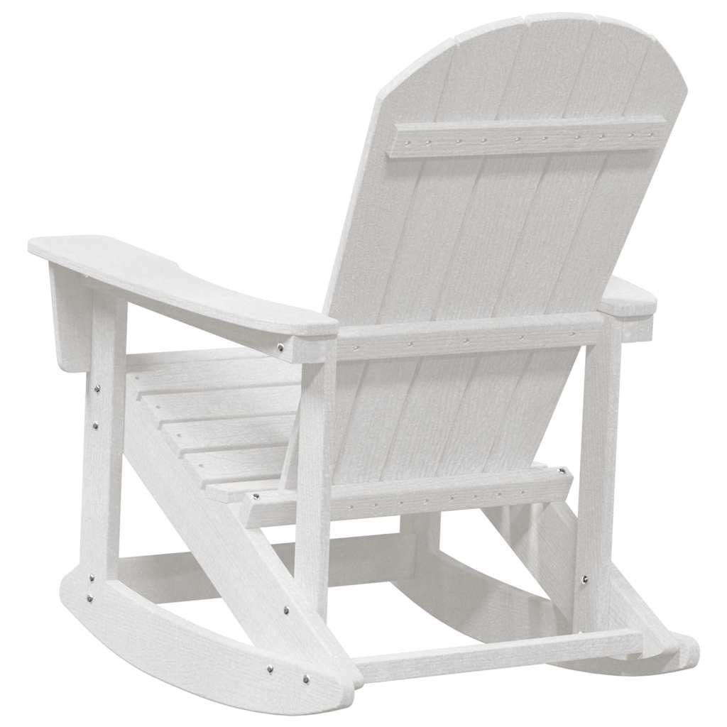 vidaXL Fauteuils à bascule Adirondack 2 pcs Blanc PEHD