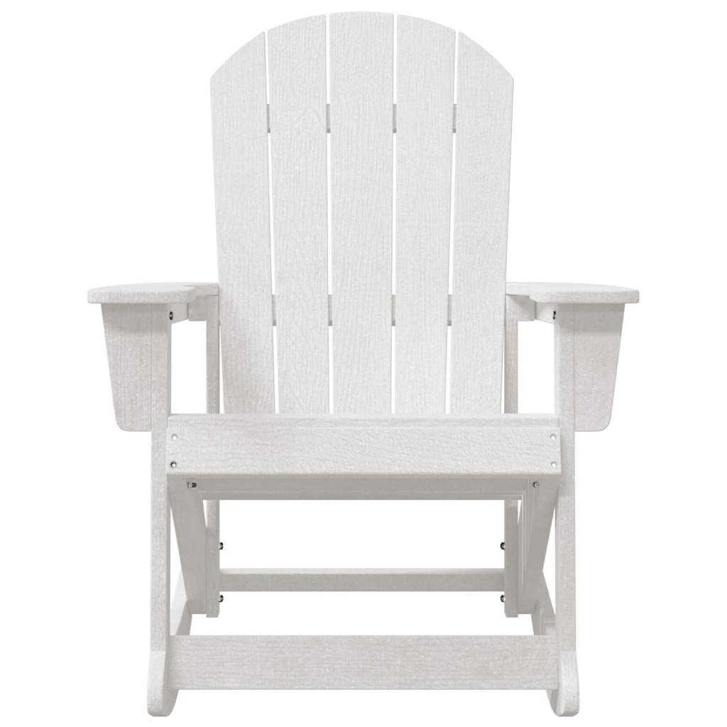 vidaXL Fauteuils à bascule Adirondack 2 pcs Blanc PEHD