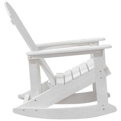vidaXL Fauteuils à bascule Adirondack 2 pcs Blanc PEHD