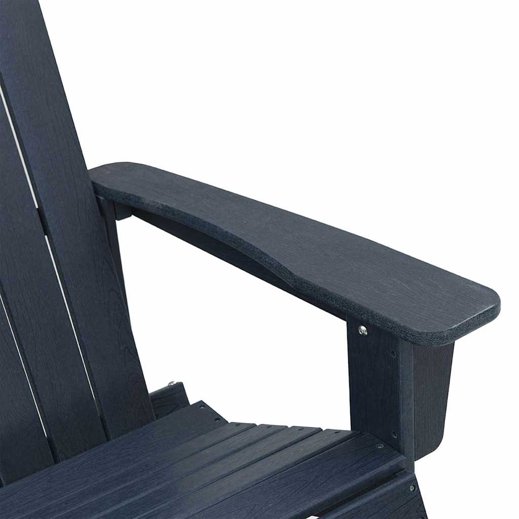 vidaXL Chaises à bascule Adirondack 2 pcs bleu marine PEHD