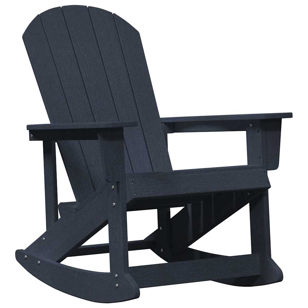 vidaXL Chaises à bascule Adirondack 2 pcs bleu marine PEHD
