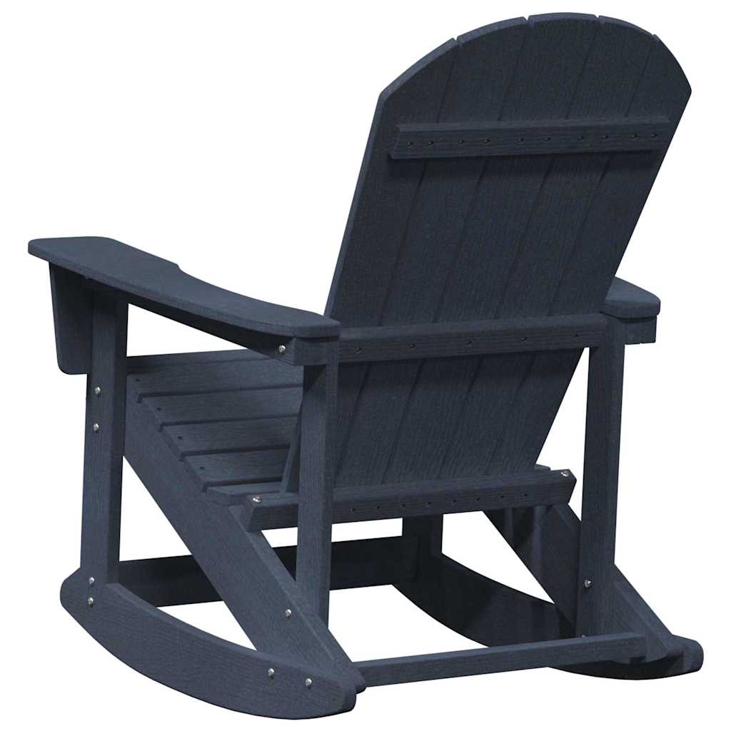 vidaXL Chaises à bascule Adirondack 2 pcs bleu marine PEHD