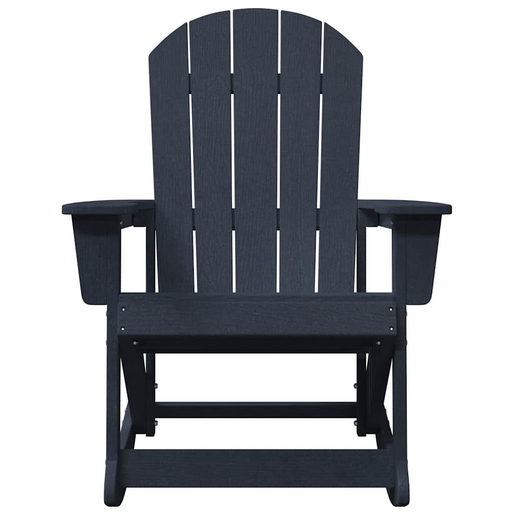 vidaXL Chaises à bascule Adirondack 2 pcs bleu marine PEHD