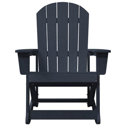 vidaXL Chaises à bascule Adirondack 2 pcs bleu marine PEHD