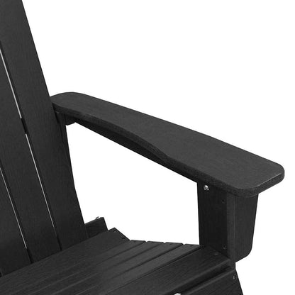 Adirondack Schaukelstühle 2 pcs Schwarz HDPE