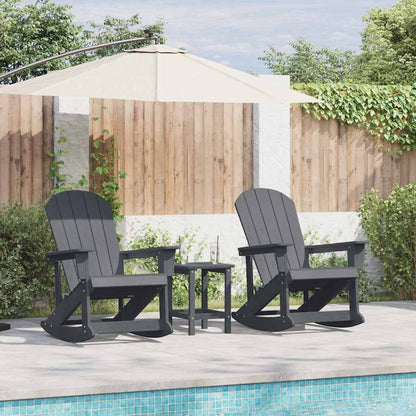 vidaXL Chaises à bascule Adirondack 2 pcs Gris clair HDPE