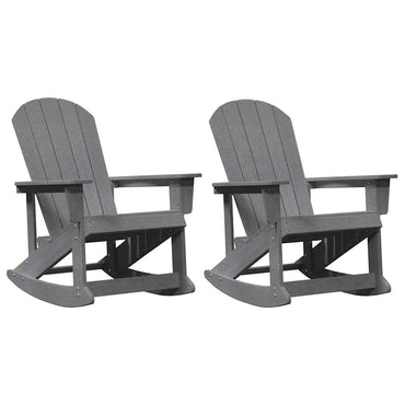 vidaXL Chaises à bascule Adirondack 2 pcs Gris clair HDPE