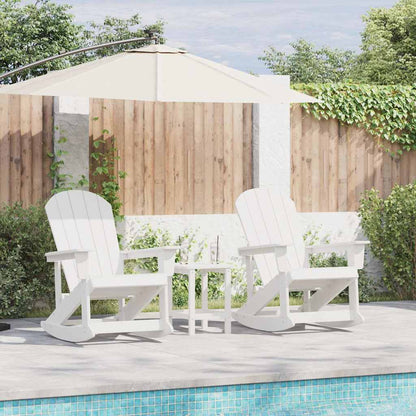 vidaXL Salon de jardin 3 pcs Blanc PEHD