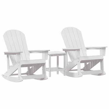 vidaXL Salon de jardin 3 pcs Blanc PEHD