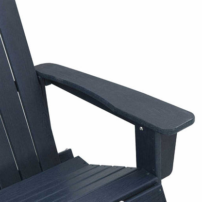vidaXL Salon de jardin 3 pcs Bleu marine HDPE