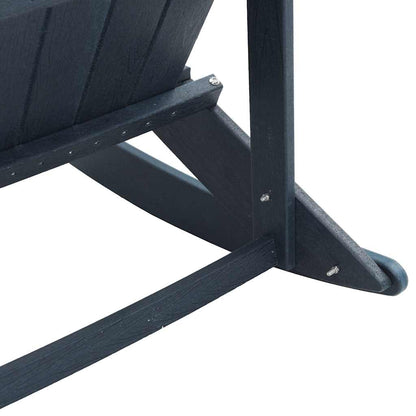 vidaXL Salon de jardin 3 pcs Bleu marine HDPE