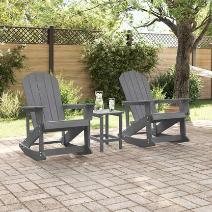 vidaXL Salon de jardin gris clair en polyéthylène haute densité