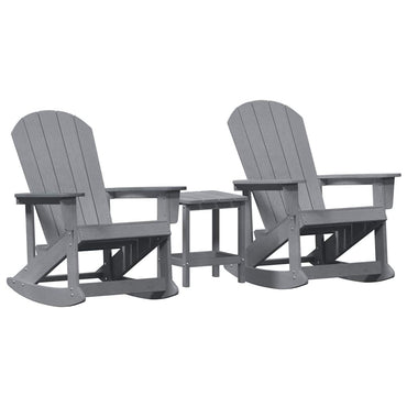 vidaXL Salon de jardin gris clair en polyéthylène haute densité
