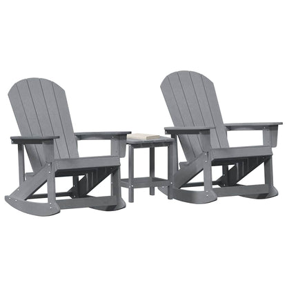 vidaXL Salon de jardin gris clair en polyéthylène haute densité
