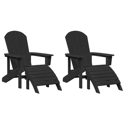 Gartenstuhl 2 pcs Schwarz 83 x 74 x 92 cm Polyethylen