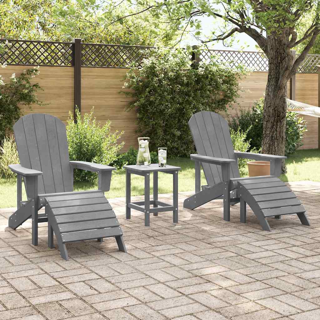 vidaXL Garten Lounge Möbel 2 pcs Hellgrau 74 x 82 x 90cm Plastik