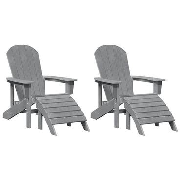 vidaXL Garten Lounge Möbel 2 pcs Hellgrau 74 x 82 x 90cm Plastik