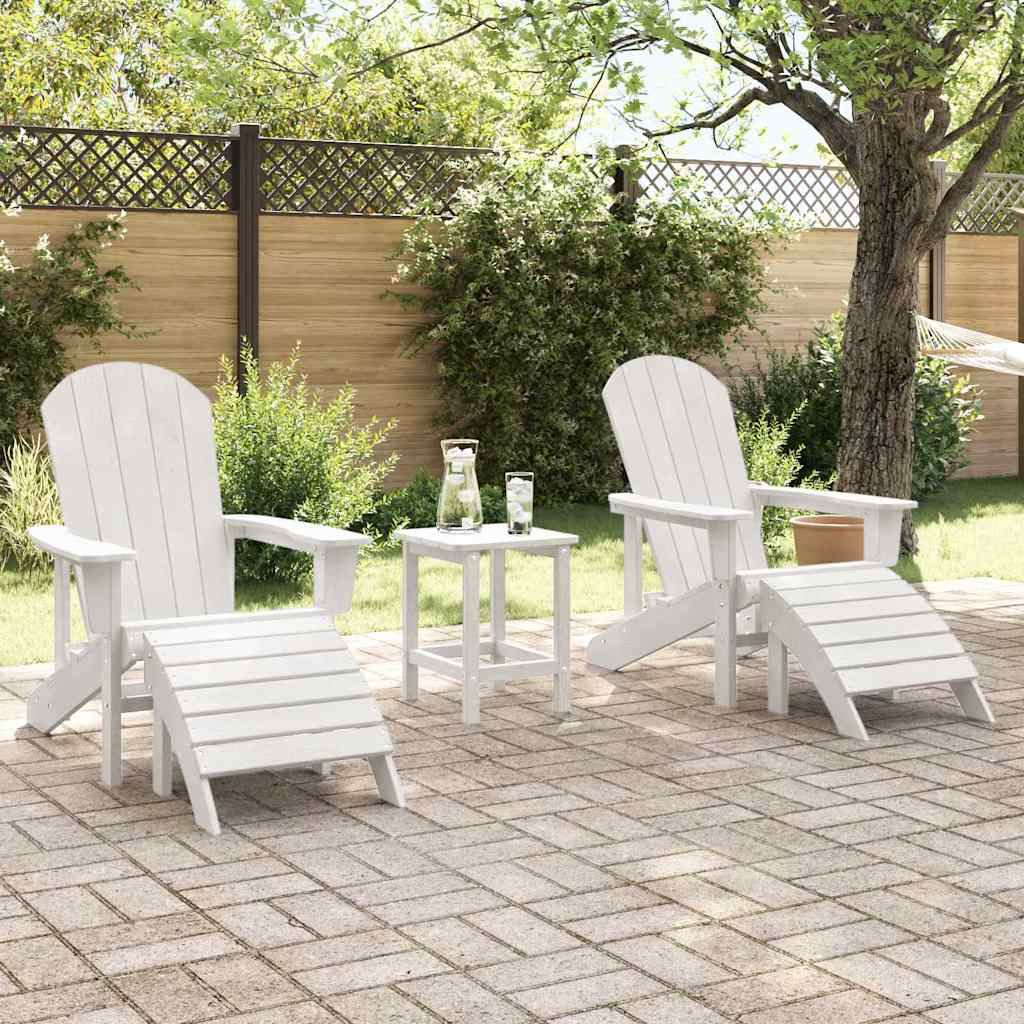 vidaXL Gartenstuhl 3 pcs Weiß Polyethylen