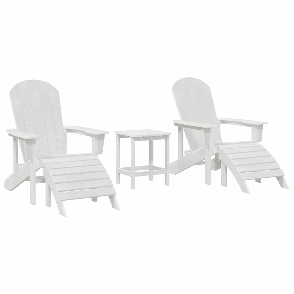 vidaXL Gartenstuhl 3 pcs Weiß Polyethylen