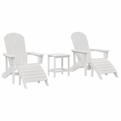 vidaXL Gartenstuhl 3 pcs Weiß Polyethylen