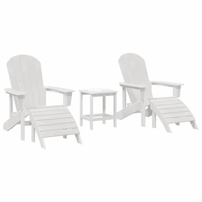vidaXL Gartenstuhl 3 pcs Weiß Polyethylen