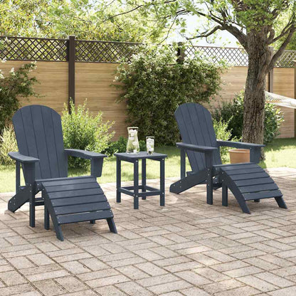 vidaXL Gartenstuhl 3 pcs Marineblau Polyethylen