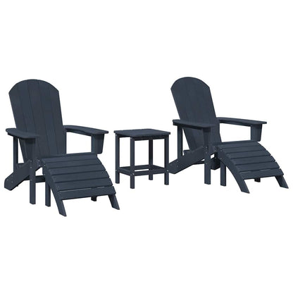 vidaXL Gartenstuhl 3 pcs Marineblau Polyethylen
