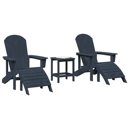 vidaXL Gartenstuhl 3 pcs Marineblau Polyethylen