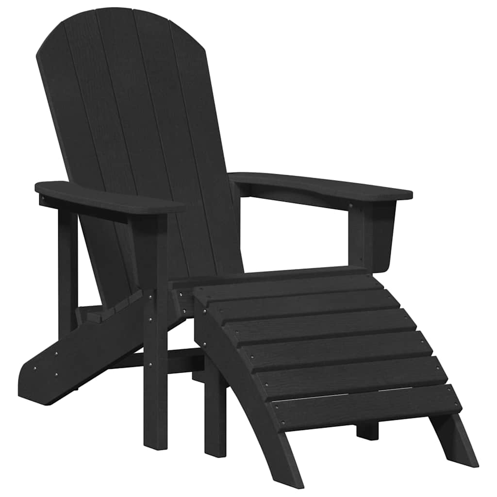 vidaXL Gartenstuhl 3 pcs Schwarz Polyethylen