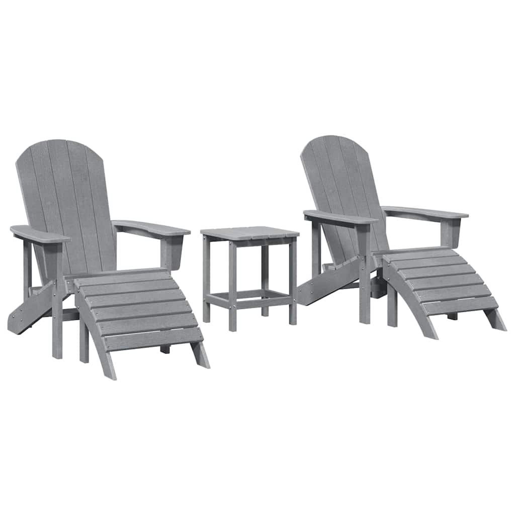 vidaXL Garten Lounge Möbel 3 pcs Hellgrau 38 x 38 x 46cm Plastik