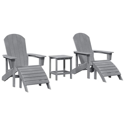 vidaXL Garten Lounge Möbel 3 pcs Hellgrau 38 x 38 x 46cm Plastik