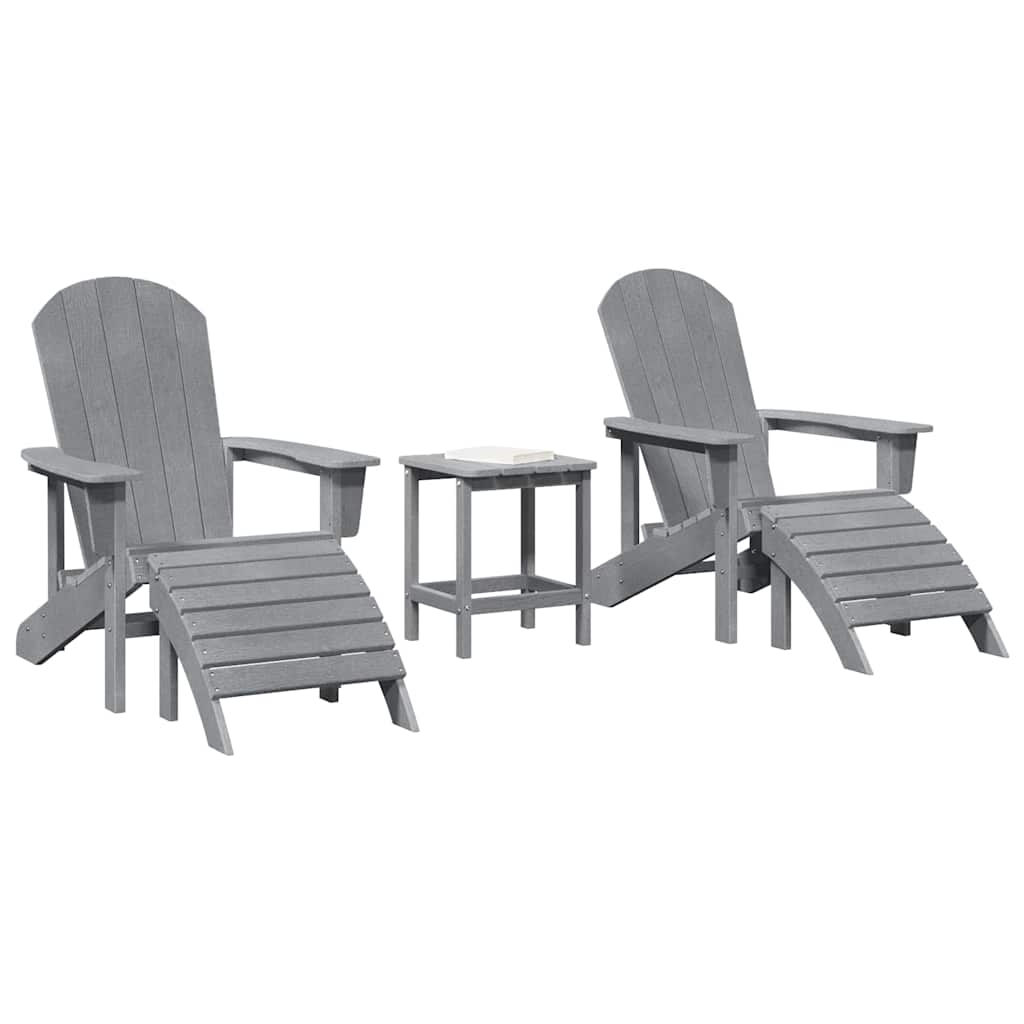 vidaXL Garten Lounge Möbel 3 pcs Hellgrau 38 x 38 x 46cm Plastik