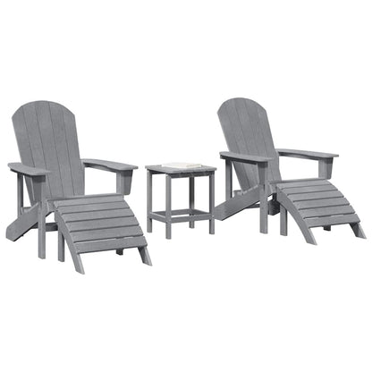 vidaXL Garten Lounge Möbel 3 pcs Hellgrau 38 x 38 x 46cm Plastik