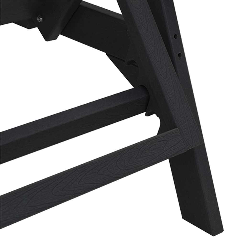 Sonnenliege 2 pcs Schwarz 195,5 x 53 x 98,5 cm Polyethylen