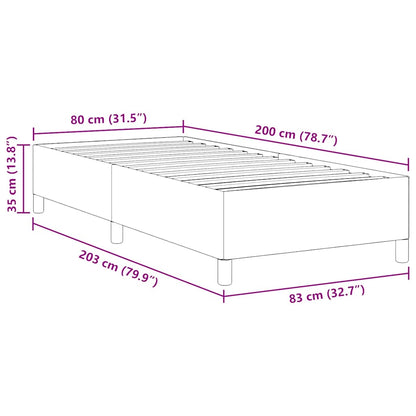 Boxspringbett Creme 80 x 200 cm Cordstoff