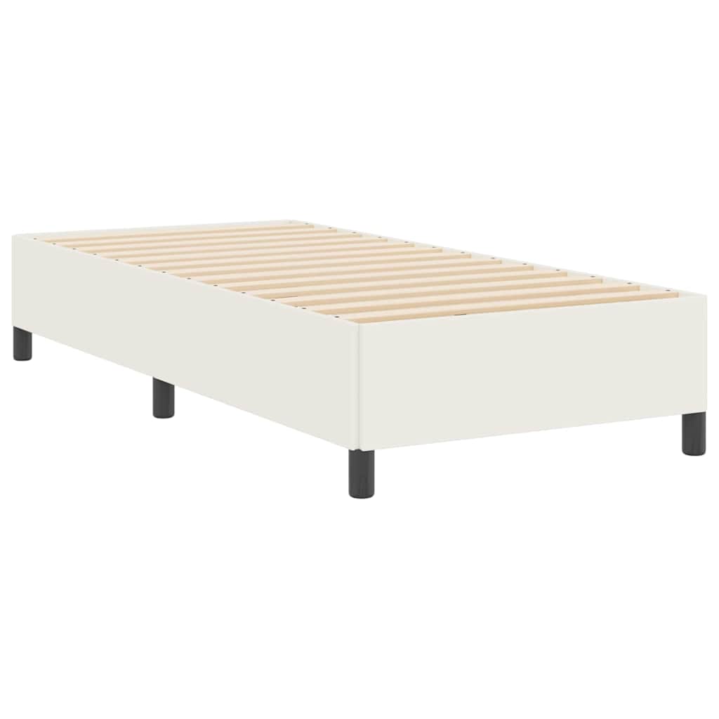 Boxspringbett Creme 90 x 190 cm Cordstoff