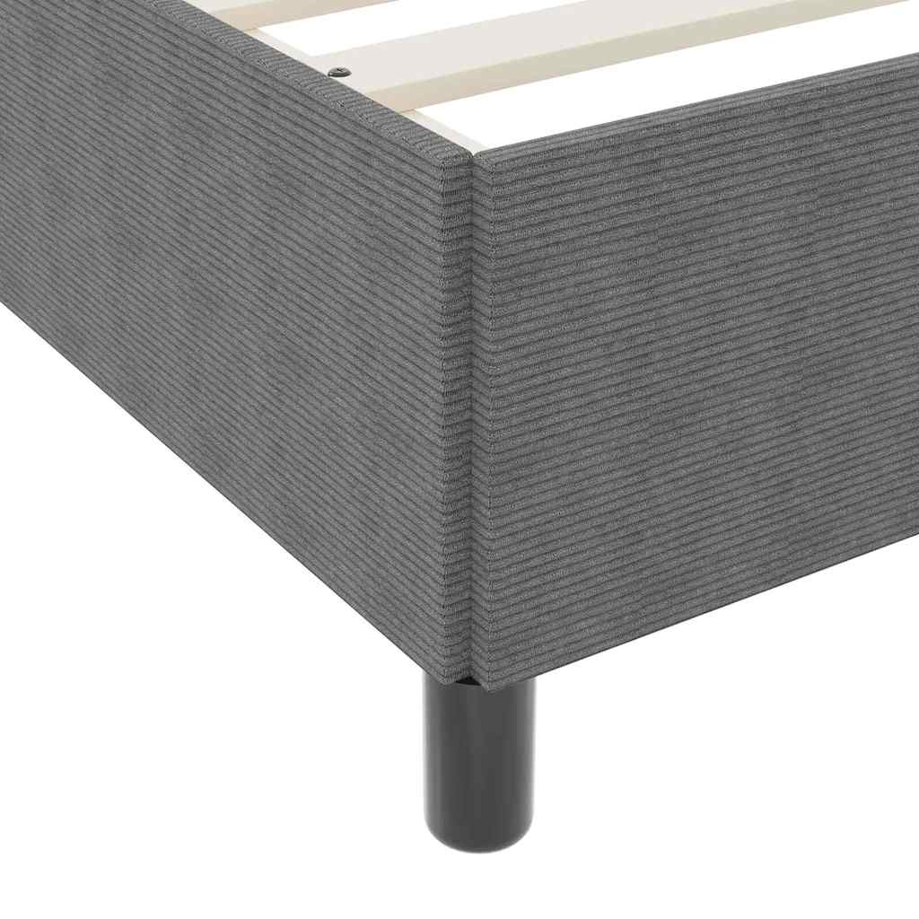 Boxspringbett Hellgrau 100 x 200 cm Cordstoff