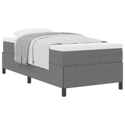 Boxspringbett Hellgrau 100 x 200 cm Cordstoff