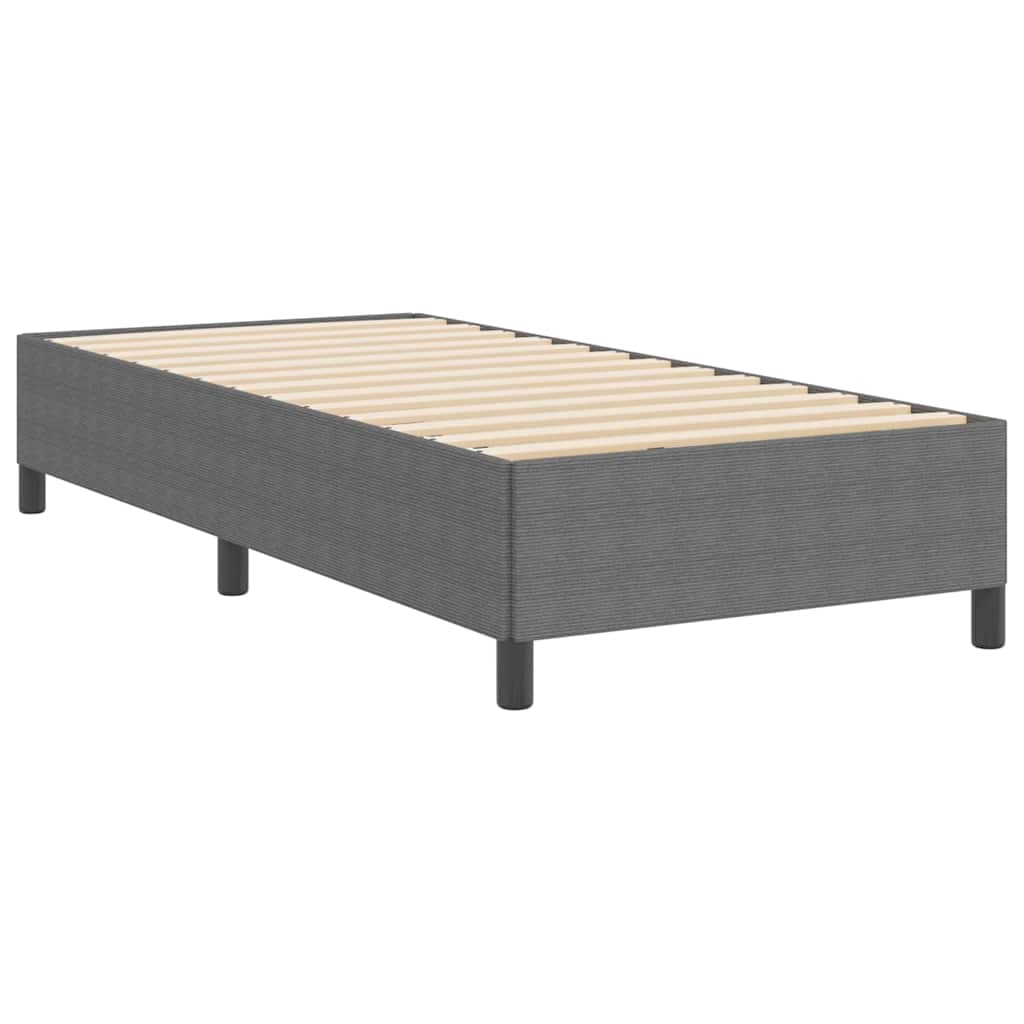 Boxspringbett Hellgrau 100 x 200 cm Cordstoff