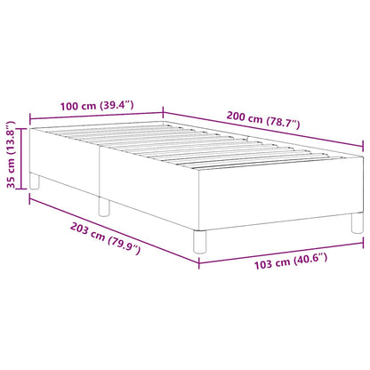 Boxspringbett Hellgrau 100 x 200 cm Cordstoff