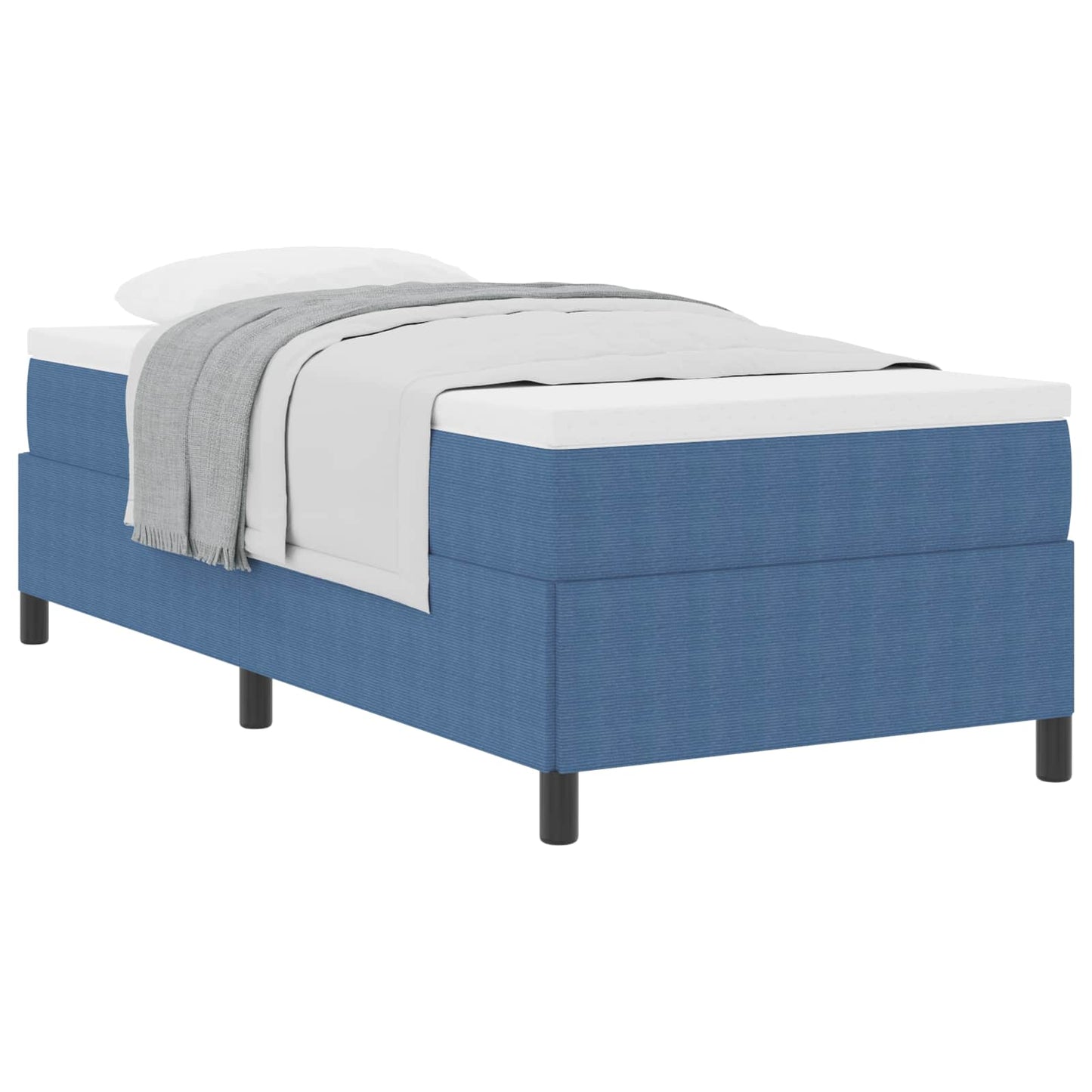Boxspringbett Blau 100 x 200 cm Cordstoff