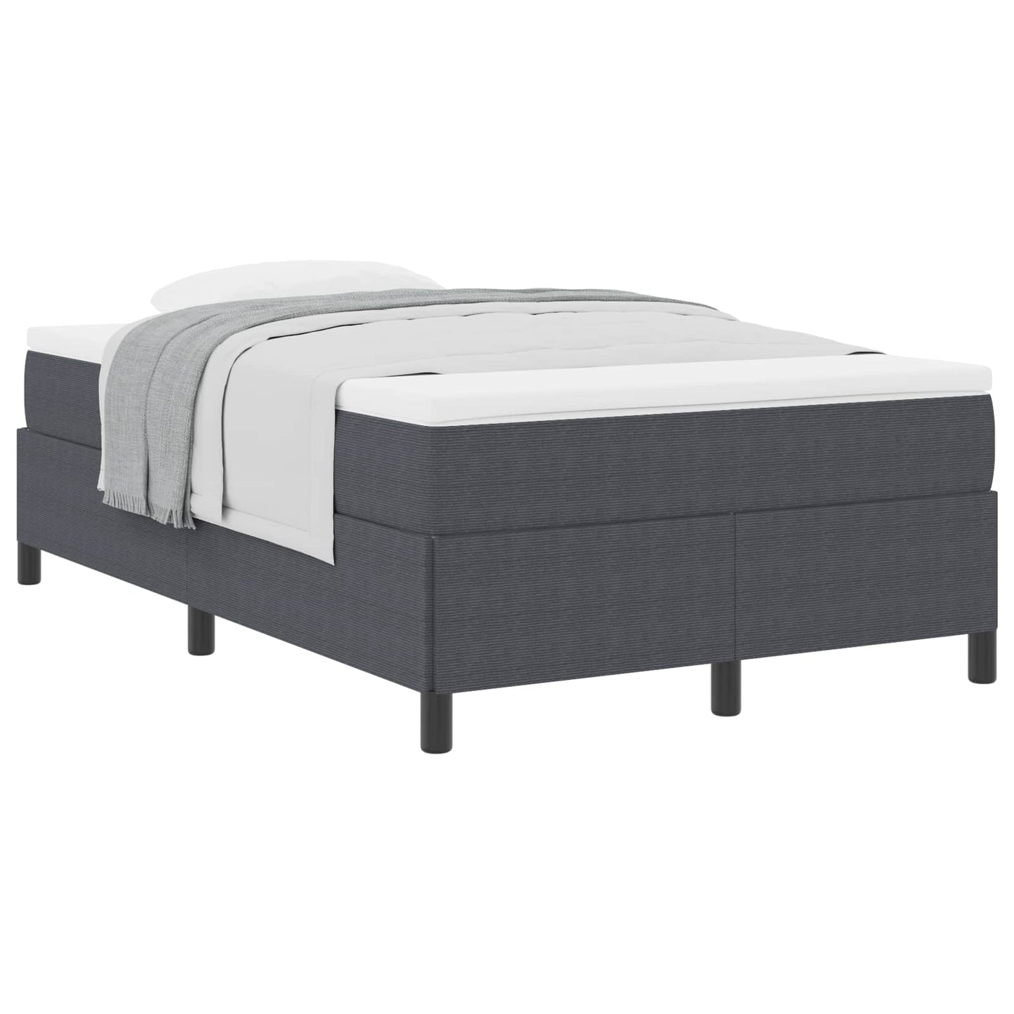 Boxspringbett Dunkelgrau 120 x 190 cm Cordstoff
